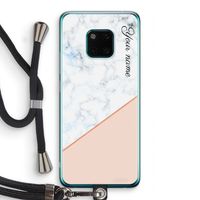 Marmer in stijl: Huawei Mate 20 Pro Transparant Hoesje met koord
