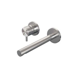 Brauer Brushed Edition Wastafelmengkraan inbouw - rechte uitloop rechts - hendel kort smal - model B2 PVD - geborsteld RVS 5-NG-083-S5-65