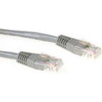 ACT Grijze 0,5 meter U/UTP CAT5E patchkabel met RJ45 connectoren