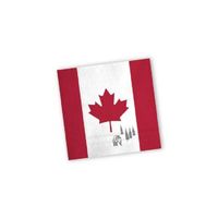 Papieren Canada vlaggetjes servetten 40x stuks - Feestservetten - thumbnail