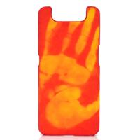 Plak de huid + PC thermische sensor verkleuring beschermende achterkant geval voor Galaxy A80/A90 (rood wordt geel)