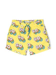 Stella McCartney Kids short de bain à imprimé graphique - Jaune