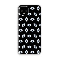 Eyes pattern: Pixel 4 Transparant Hoesje