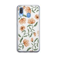 Peachy flowers: Samsung Galaxy A40 Transparant Hoesje