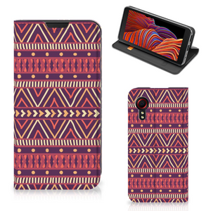 Samsung Galaxy Xcover 5 Hoesje met Magneet Aztec Paars