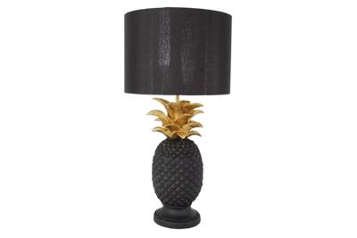 Tafellamp PINEAPPLE 50cm met kap zwart goud - 48047