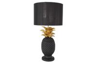 Tafellamp PINEAPPLE 50cm met kap zwart goud - 48047