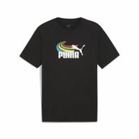 Heren-T-Shirt met Korte Mouwen Puma GRAPHICS Summer Zwart - Maat: M