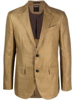 Zegna single-breasted linen blazer - Vert - thumbnail