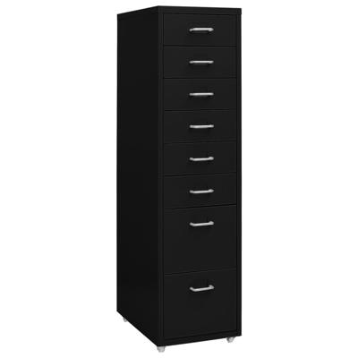 Ladeblok verrijdbaar 28x41x109 cm metaal zwart