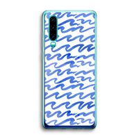 Blauwe golven: Huawei P30 Transparant Hoesje