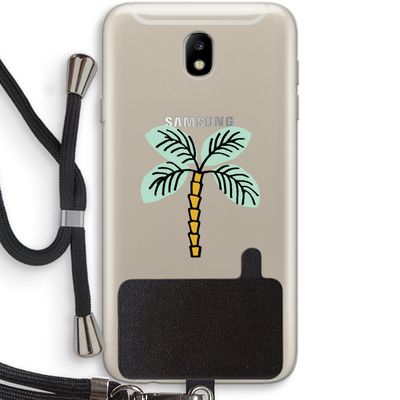 Palmboom: Samsung Galaxy J7 (2017) Transparant Hoesje met koord
