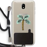 Palmboom: Samsung Galaxy J7 (2017) Transparant Hoesje met koord
