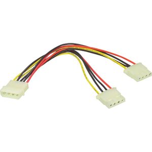 4-Pin Molex > 2x 4-Pin Molex Y-Kabel Splitterkabel