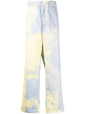 OAMC pantalon droit à effet taches de peinture - Jaune
