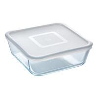 Pyrex schaal met deksel 0,85l 15x15cm