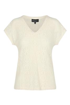 Elvira Casuals Top Mila E3 25-011 T-shirt Korte Mouw 796 Ecru
