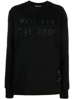 DRHOPE sweat en coton à broderies - Noir - thumbnail