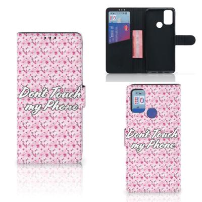 Alcatel 1S (2021) Portemonnee Hoesje Flowers Pink DTMP Alcatel 1S (2021) Portemonnee Hoesje Flowers Pink DTMP