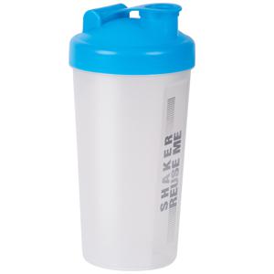 Shakebeker/shaker/bidon - 700 ml - blauw - kunststof