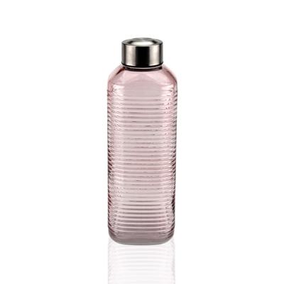 Waterfles Versa Roze Glas Aluminium 1 L 8,3 x 23,5 x 8,3 cm