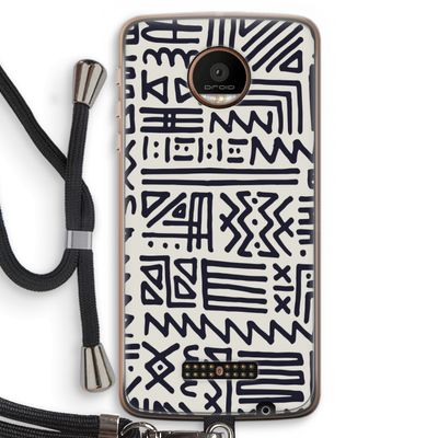 Marrakech print: Motorola Moto Z Force Transparant Hoesje met koord