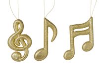 Foam muzieknoten glitter l.goud a3 - Decoris