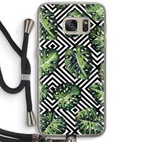 Geometrische jungle: Samsung Galaxy S7 Transparant Hoesje met koord