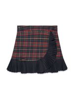 Patachou jupe plissée à motif tartan - Rouge