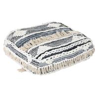 Kussen DKD Home Decor Voor op de grond Zwart Strepen 60 x 60 x 25 cm - thumbnail