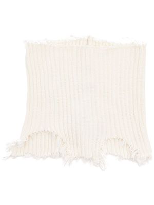 MM6 Maison Margiela pull nervuré à effet usé - Tons neutres
