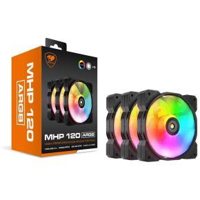 COUGAR Gaming CF-MHP12HB3-RGB Computer behuizing Luchtkoeler 12 cm Zwart, Wit 3 stuk(s)