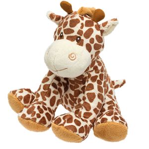 Suki Gifts knuffeldier - giraffe - geel/bruin - safari dieren - pluche - 18 cm