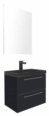 Badmeubel Compact Stone 60 Hoogglans Antraciet