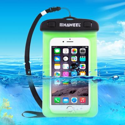 Transparante HAWEEL universeel Waterdicht tas met Lanyard voor iPhone 6 & 6 Plus / 6S & 6S Plus, Samsung Galaxy S6 / S5 / Note 5(groen)