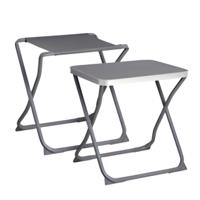 Redcliffs Campingkrukje - opvouwbaar - metaal - 47 x 37 x 47 cm - incl tafelblad - stoel/kruk