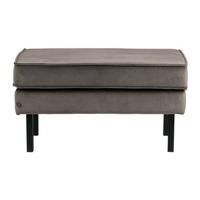 BePureHome Rodeo Hocker - Velvet - Taupe