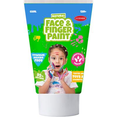 Boti Natural face & fingerpaint tube - groen en geel, 2x65ml