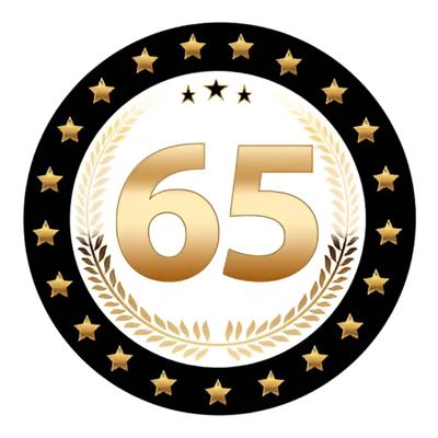 Bierviltjes 65 - 25x stuks - zwart/goud - luxe - verjaardag/jubilea - feestartikelen