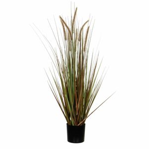 Mica Decorations - gras kunstplant - groen/bruin - H150 x D70 cm - Kunstplanten