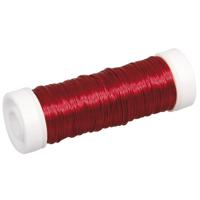 Rayher Sieraden maken draad - rood - 0.3 mm dik - 50 meter snoer - haakdraad   -