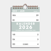 A5 Spiraalkalender 2026 Groen