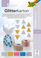 Folia Glitterkarton (zilver, goud, roze, blauw en mix) - thumbnail