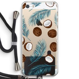 Kokosnoot roze: iPhone 5 / 5S / SE Transparant Hoesje met koord