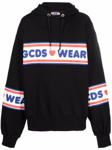 GCDS hoodie à logo imprimé - Noir