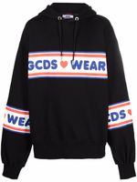 GCDS hoodie à logo imprimé - Noir