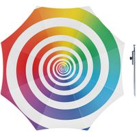 Parasol - regenboog - D160 cm - incl. draagtas - parasolharing - 49 cm