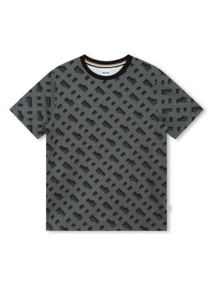 BOSS Kidswear t-shirt à motif monogrammé - Noir