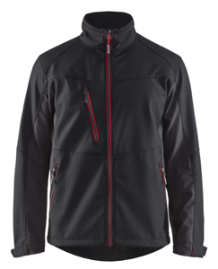Blåkläder Softshell Jack 49502516 | Zwart/Rood | Maat 3XL - 7330509535059