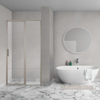Aqua Vista Nisoplossing (vast deel plus deur) - Triple Linea 120x200 cm. Gun Methal Light - 118-121 cm R-GML-L120-FFF